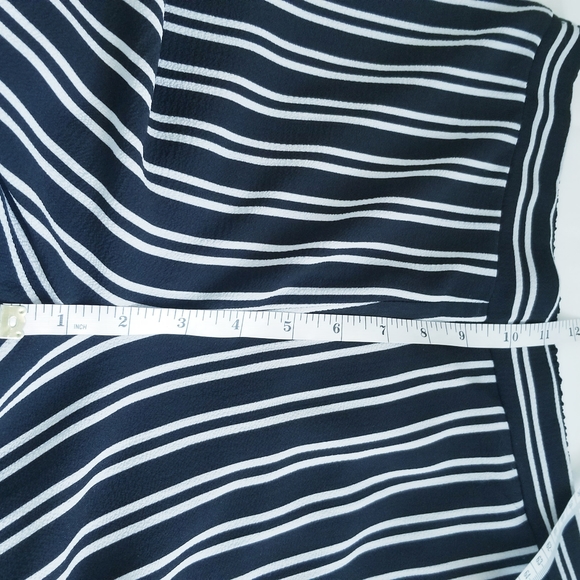 NEW RENVY Black and White Stripes with Side-Slit Wide Leg Pants NWOT - Picture 14 of 16